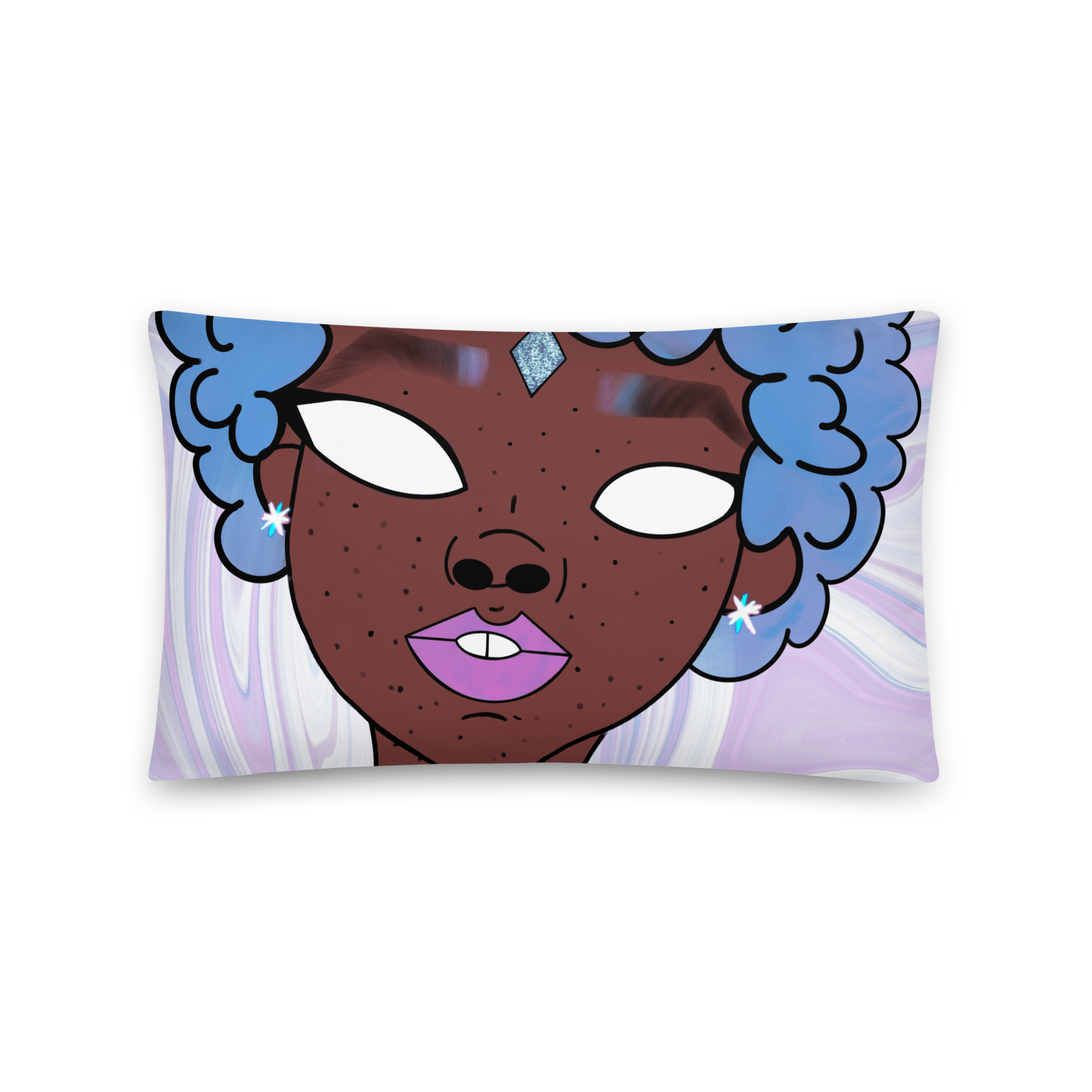 Blue Booberry Basic Pillow