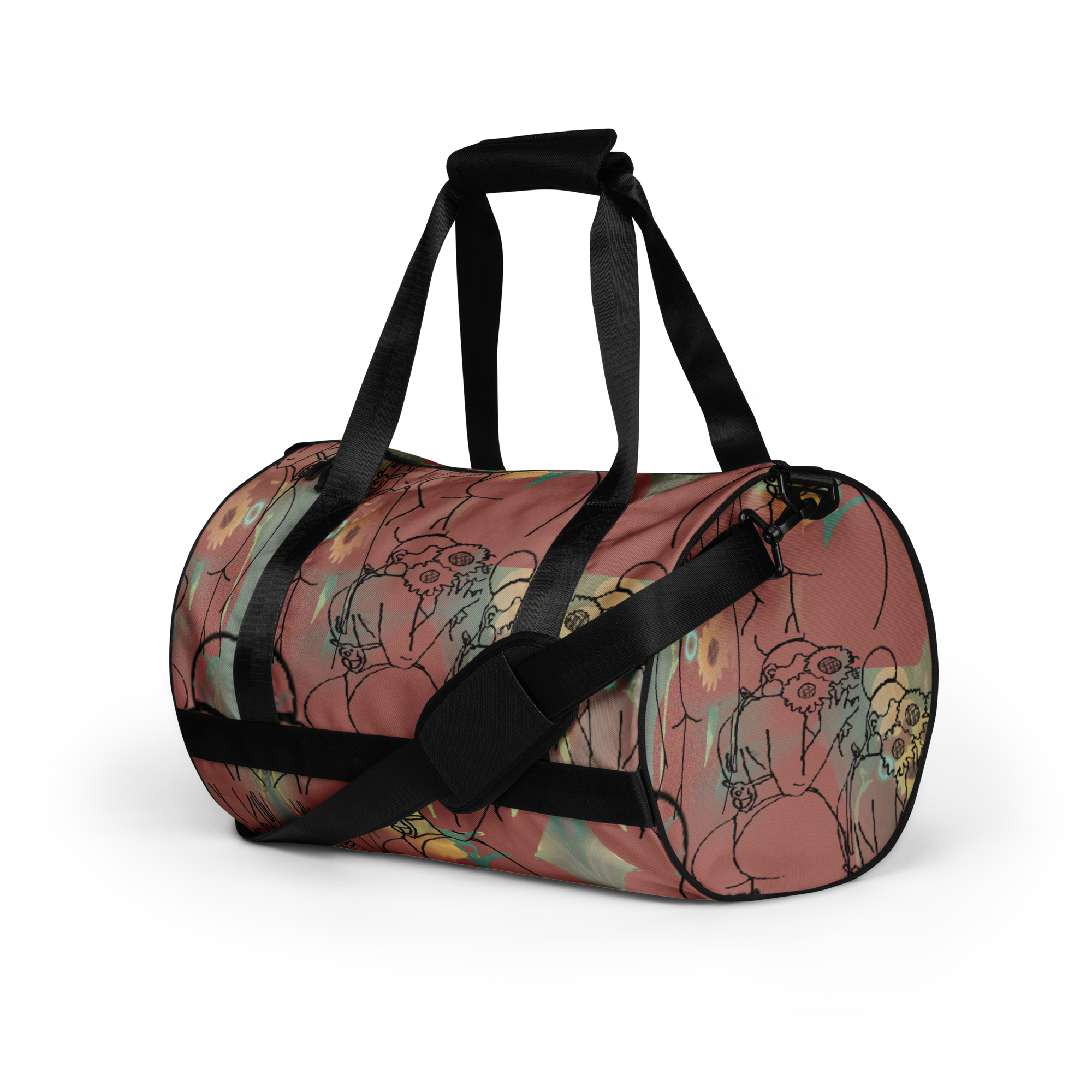 Big BootyBelle All-Over Print Gym Bag