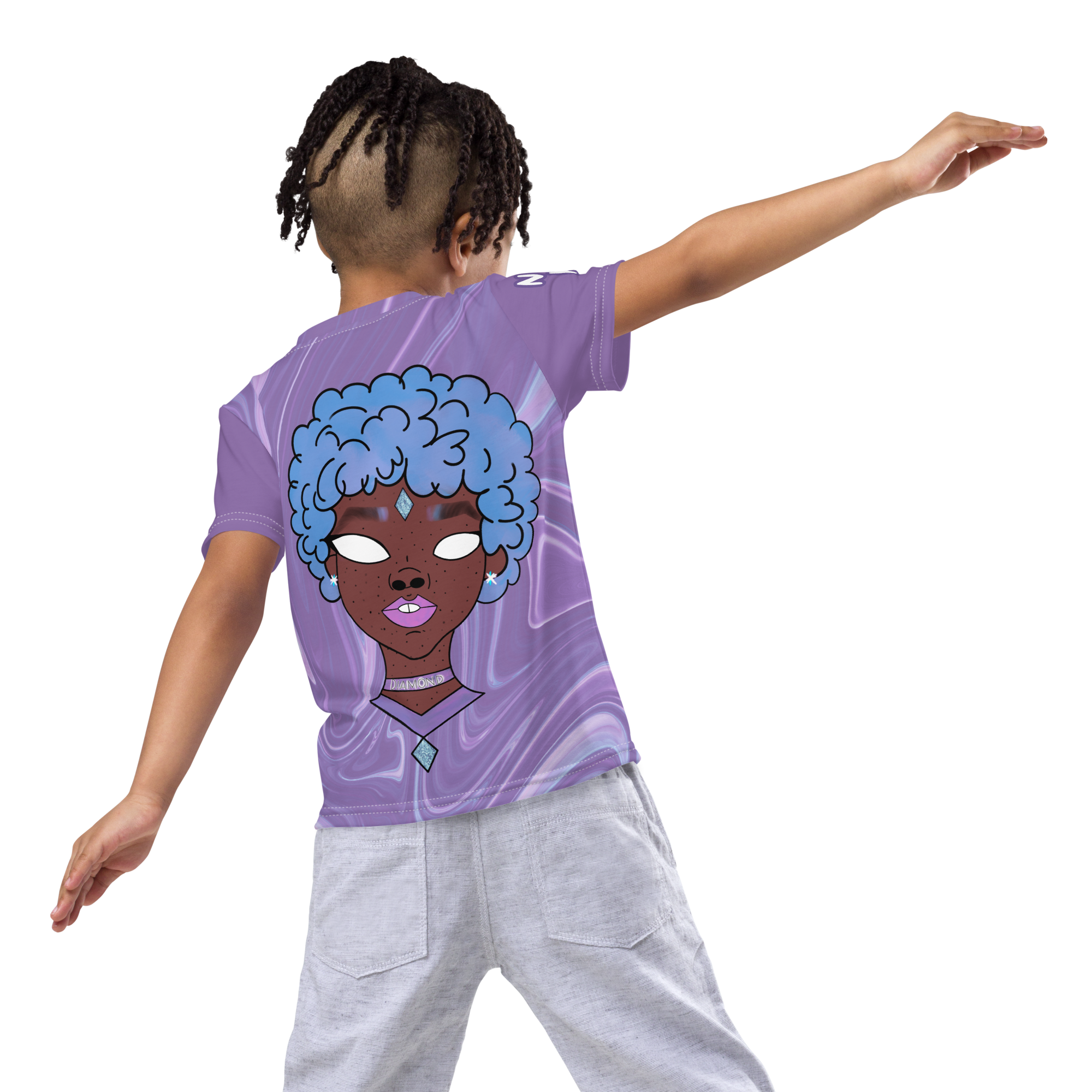 Blue Booberry Kids Crew Neck T-shirt