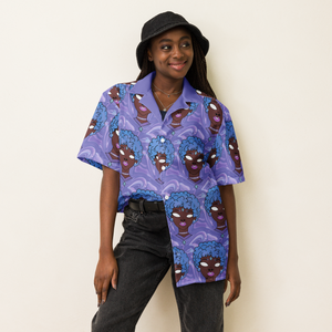 Blue Booberry Unisex Button Shirt