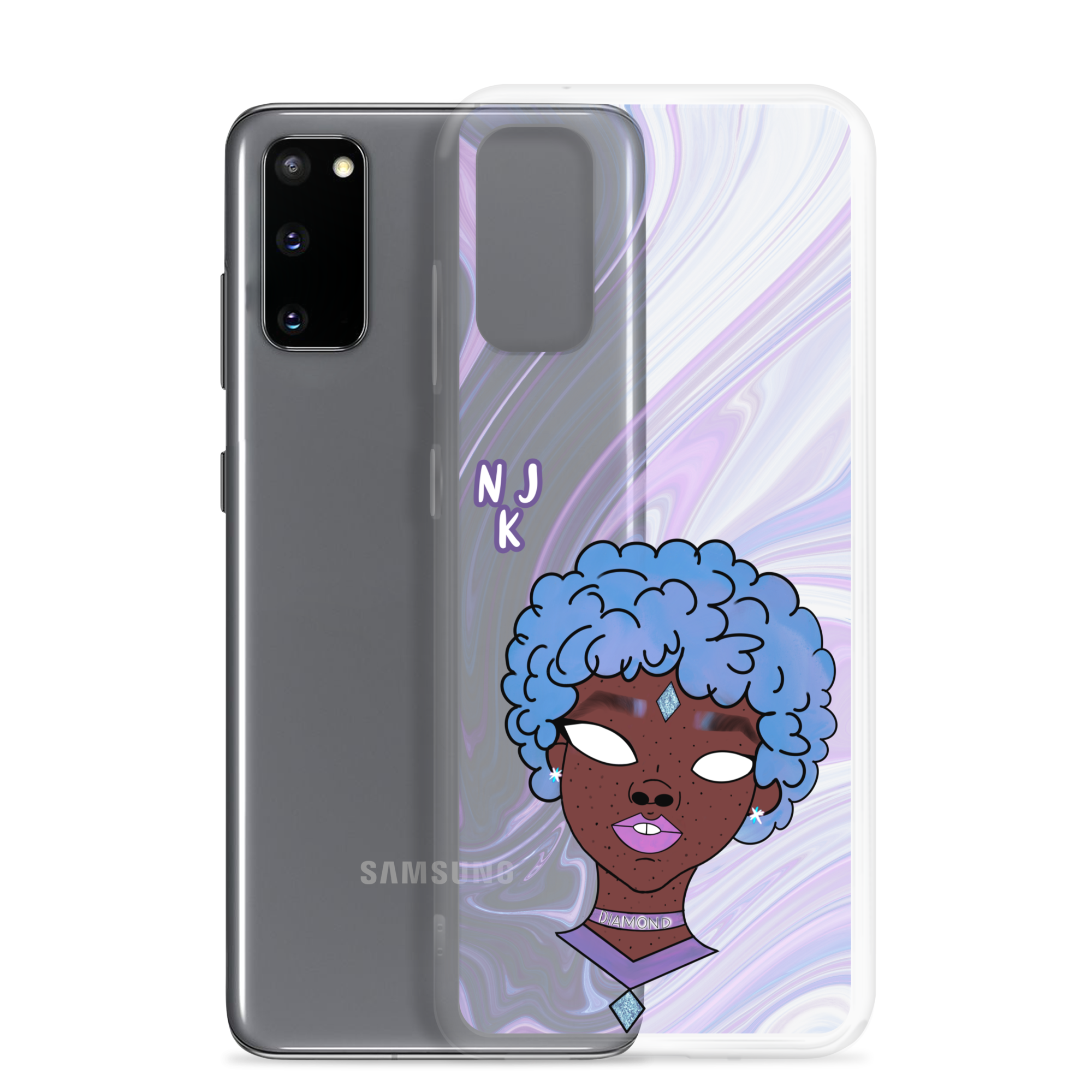 Blue Booberry Clear Case for Samsung®