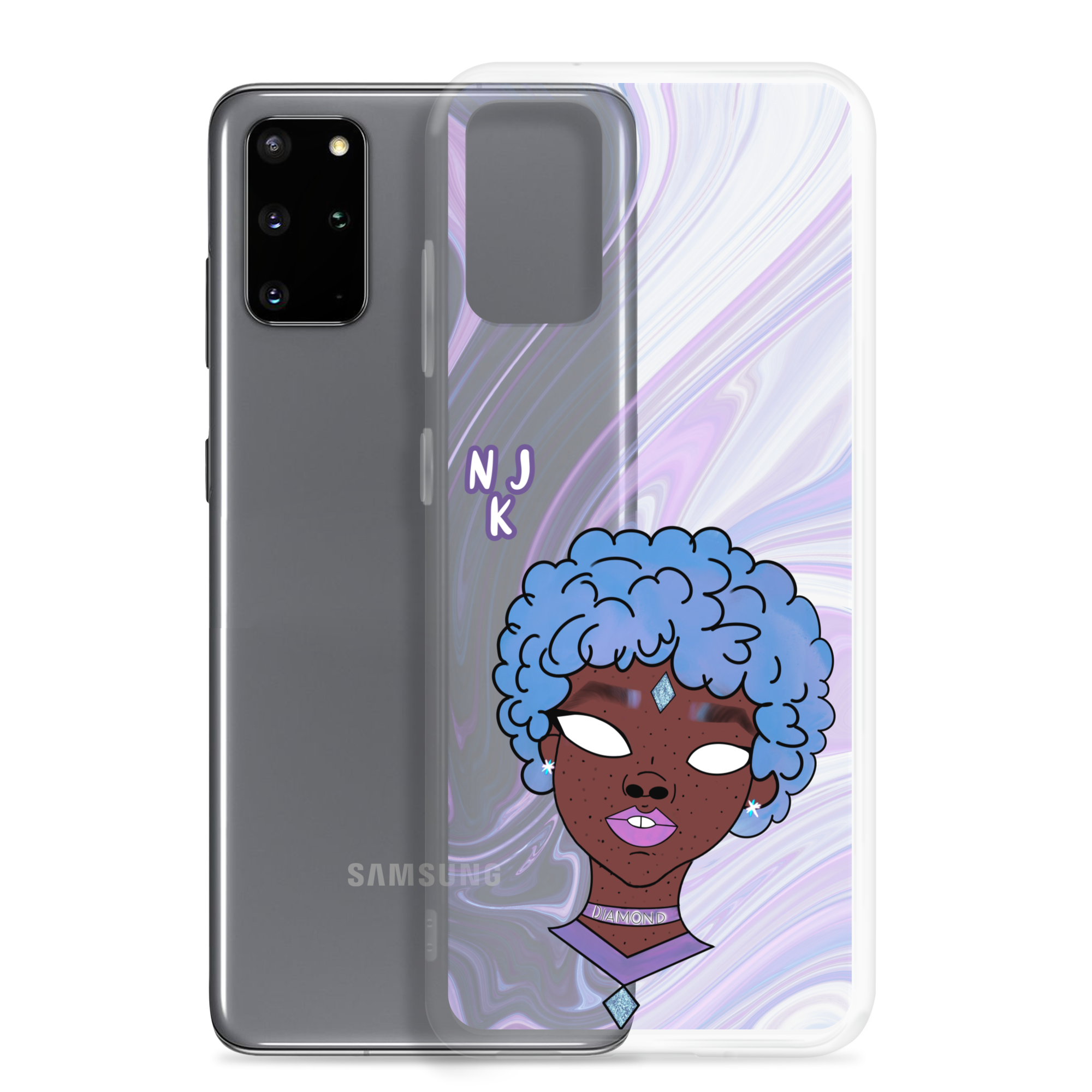 Blue Booberry Clear Case for Samsung®