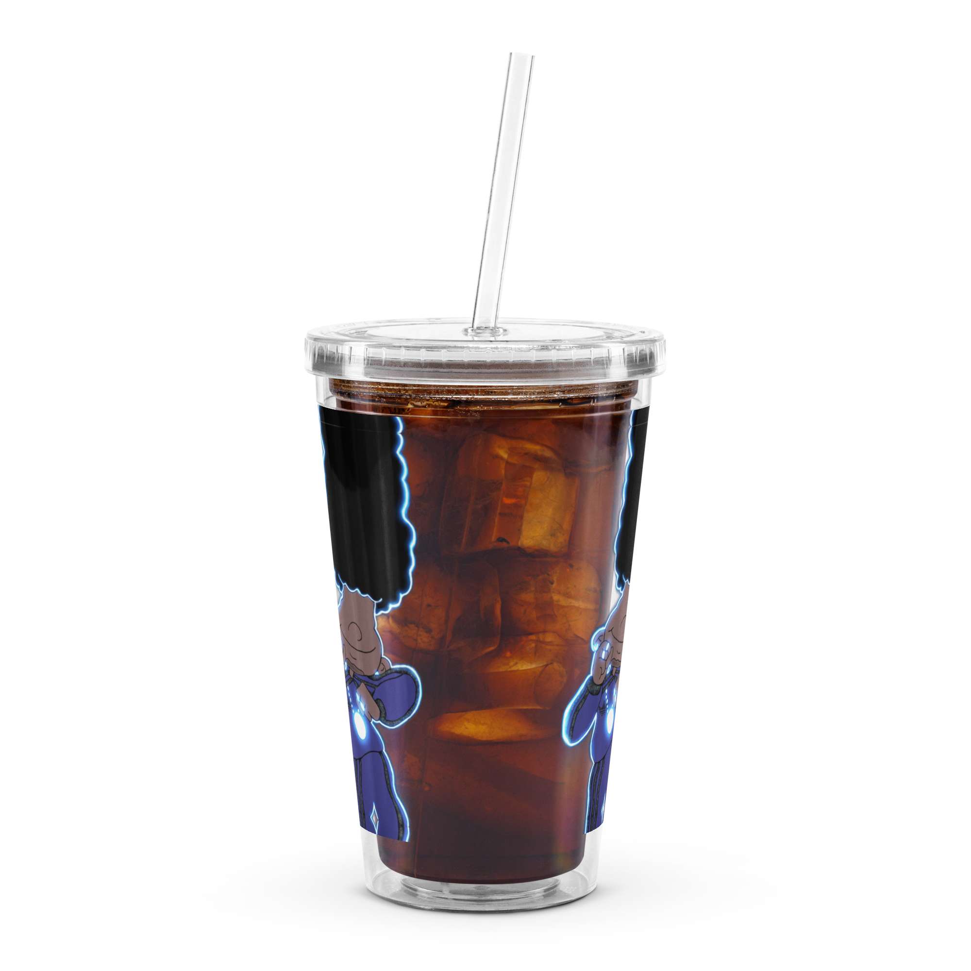 Berry Blues Clear Plastic Tumbler