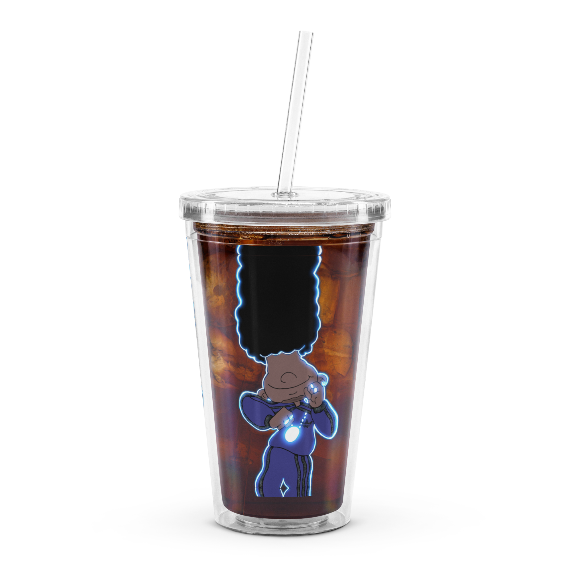 Berry Blues Clear Plastic Tumbler