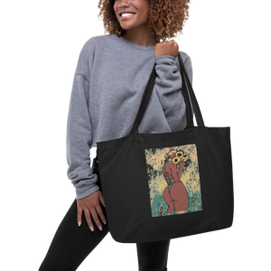 Big Booty Belle Bald Large Organic Tote Bag