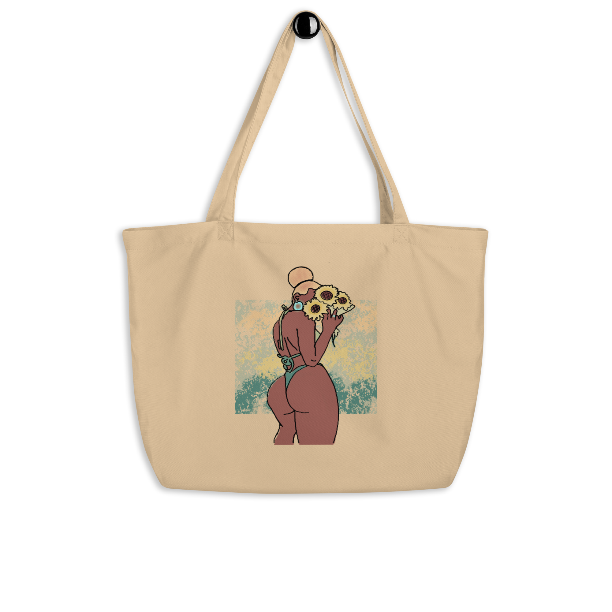 Big Booty Belle Large Organic Tote Bag