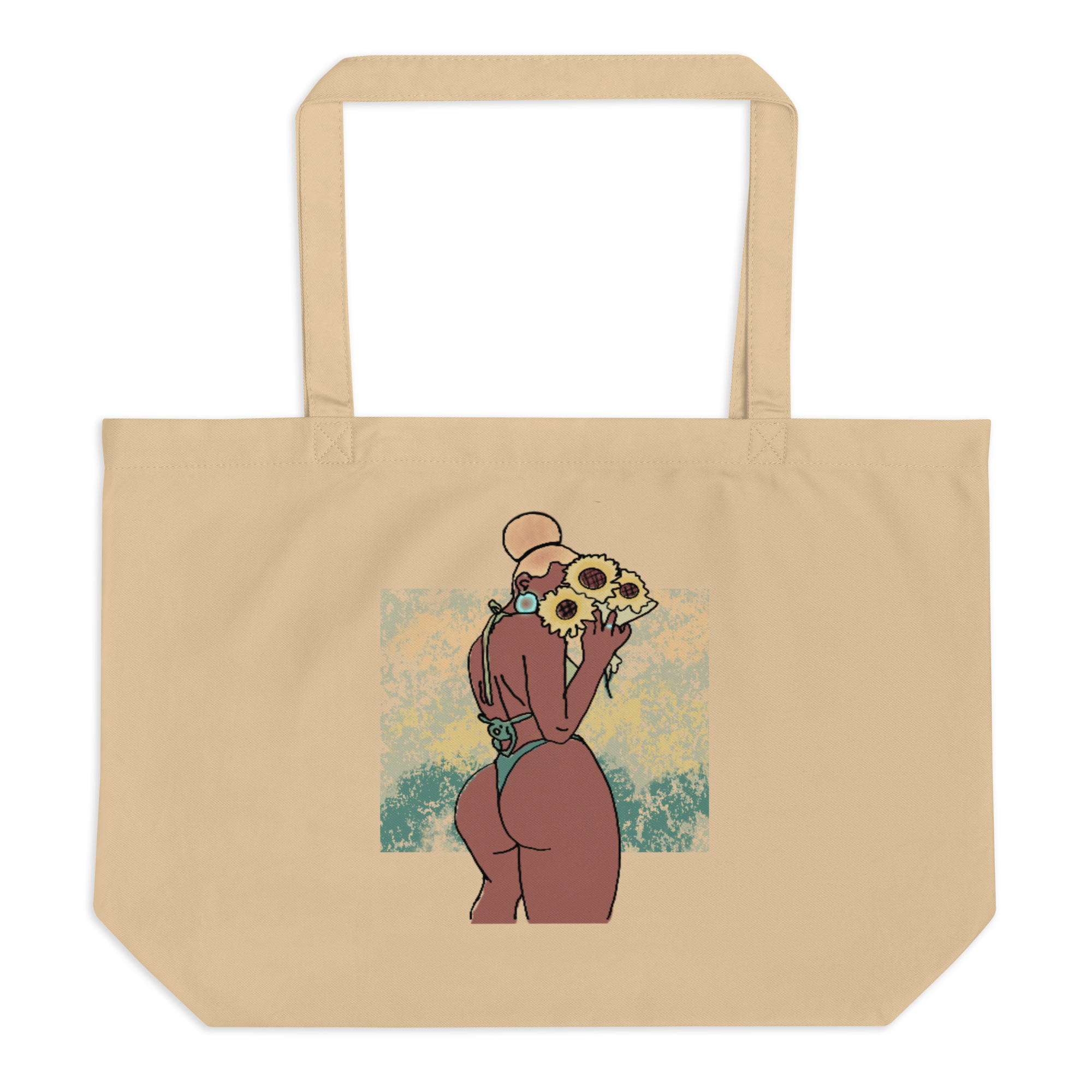 Big Booty Belle Large Organic Tote Bag