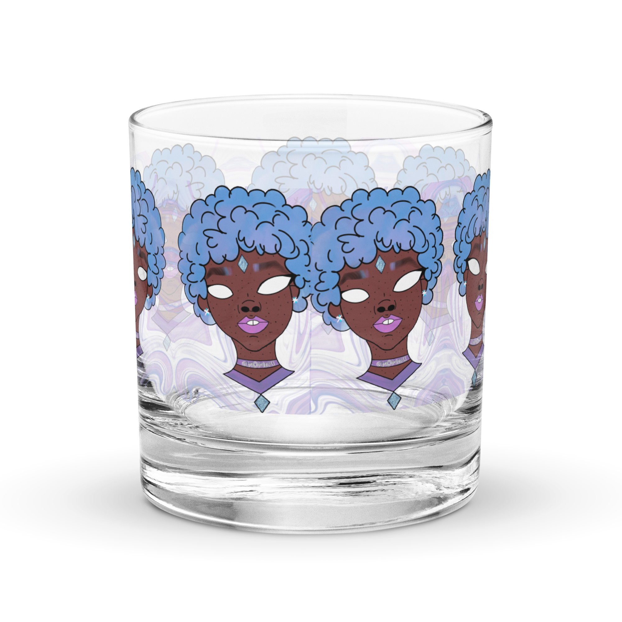 Blue Booberry On The Rocks Glass