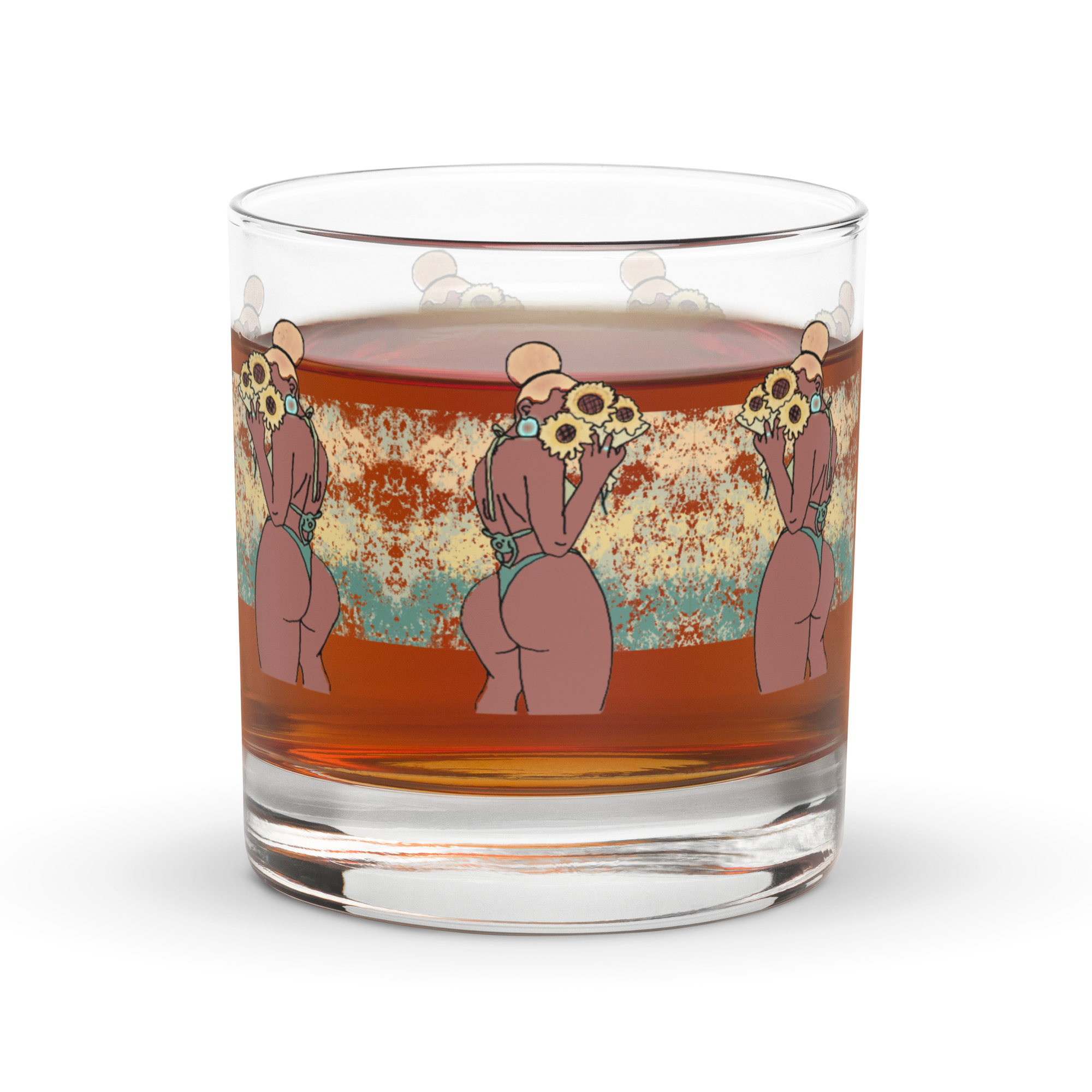 Big Booty Belle On The Rocks Glass