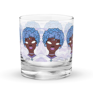 Blue Booberry On The Rocks Glass