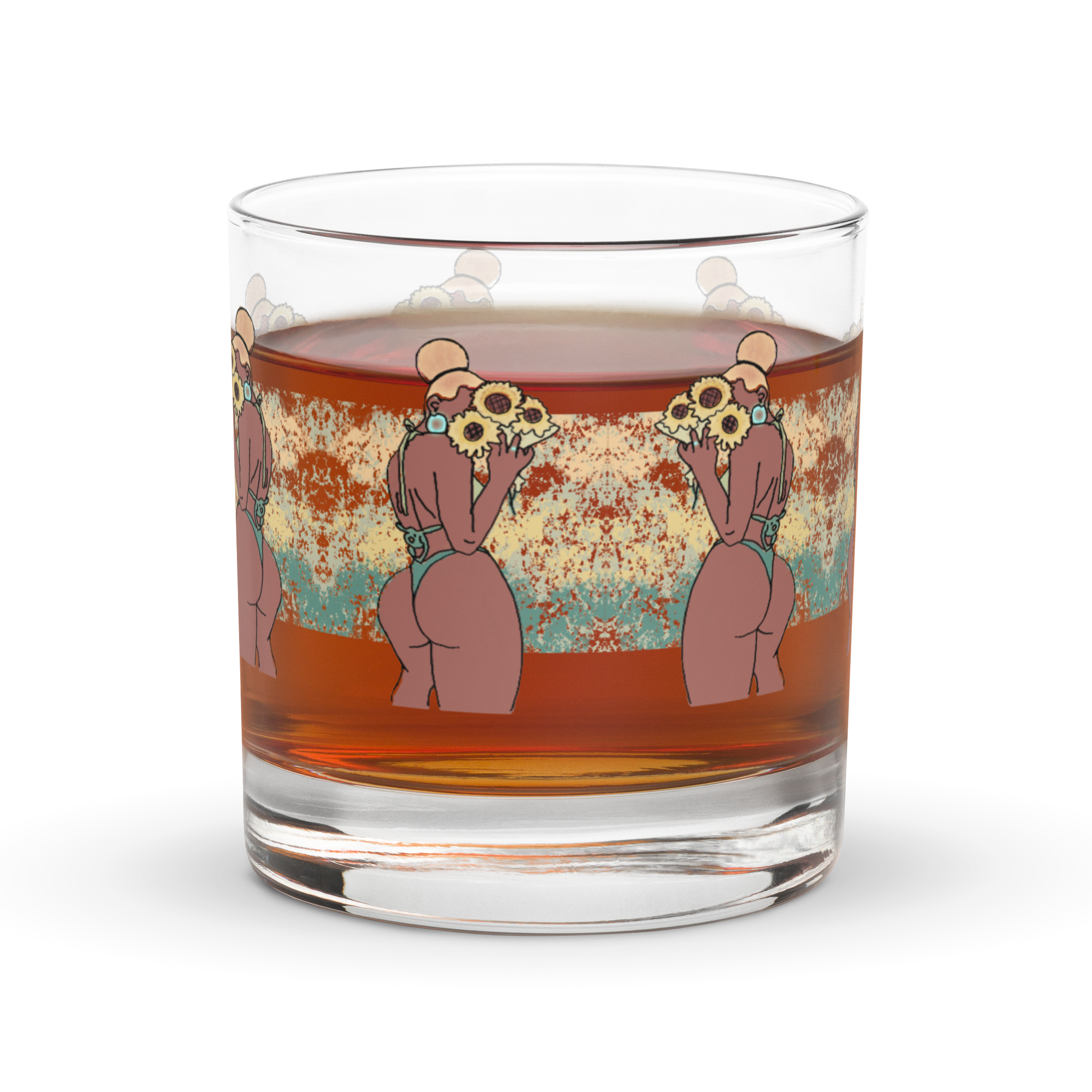 Big Booty Belle On The Rocks Glass