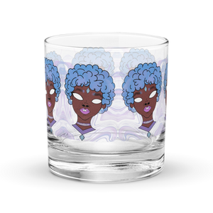 Blue Booberry On The Rocks Glass