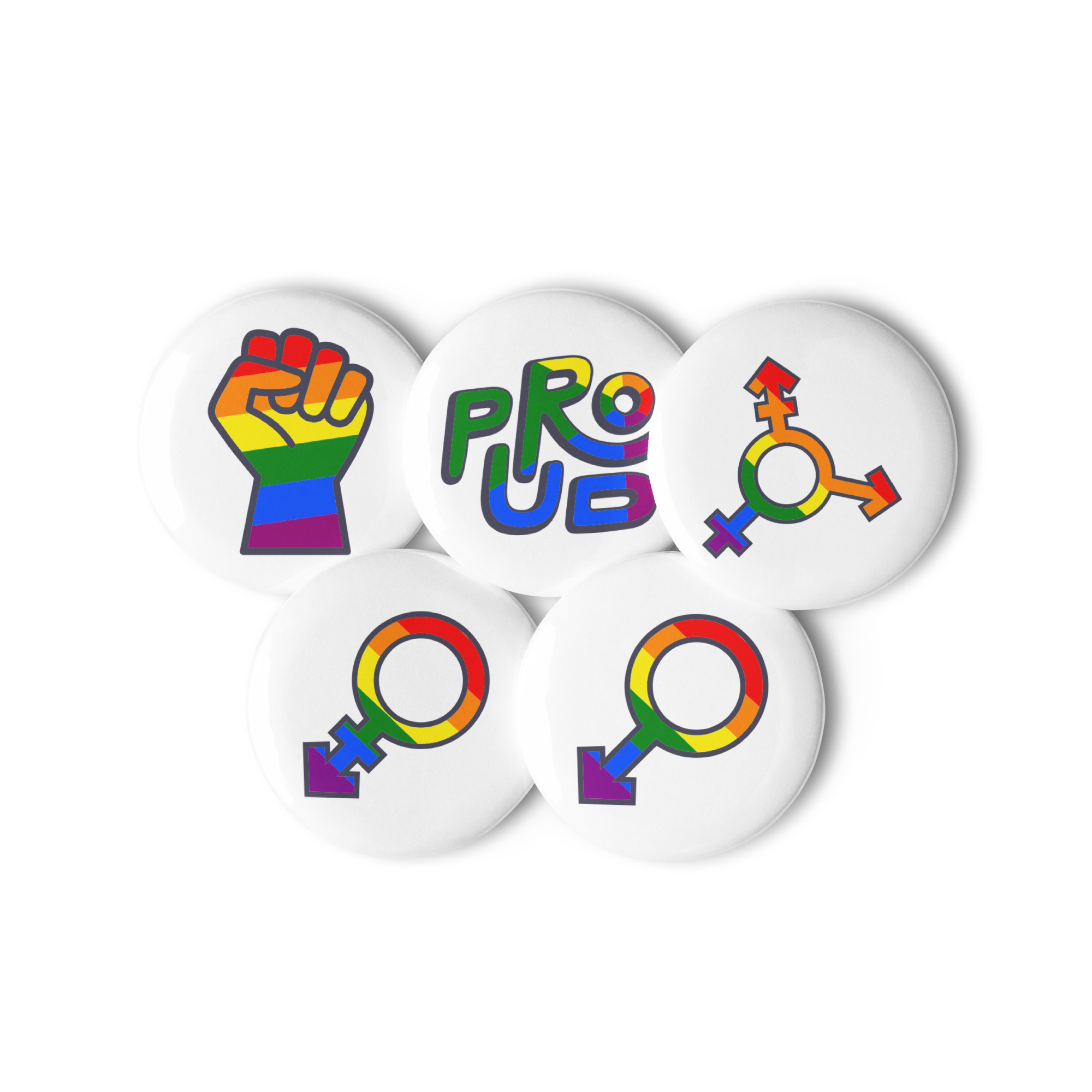 Queers Set Of Pin Buttons