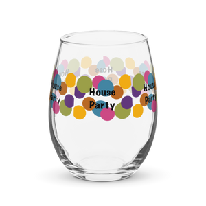 Party In The House Stemless Wine Glass