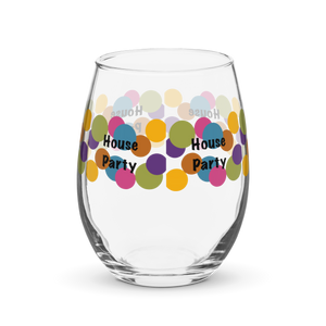 Party In The House Stemless Wine Glass