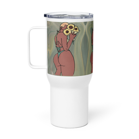 It Booty Belle Bald Travel Mug With A Handle