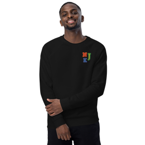 True Pride Unisex Embroidered Organic Raglan Sweatshirt