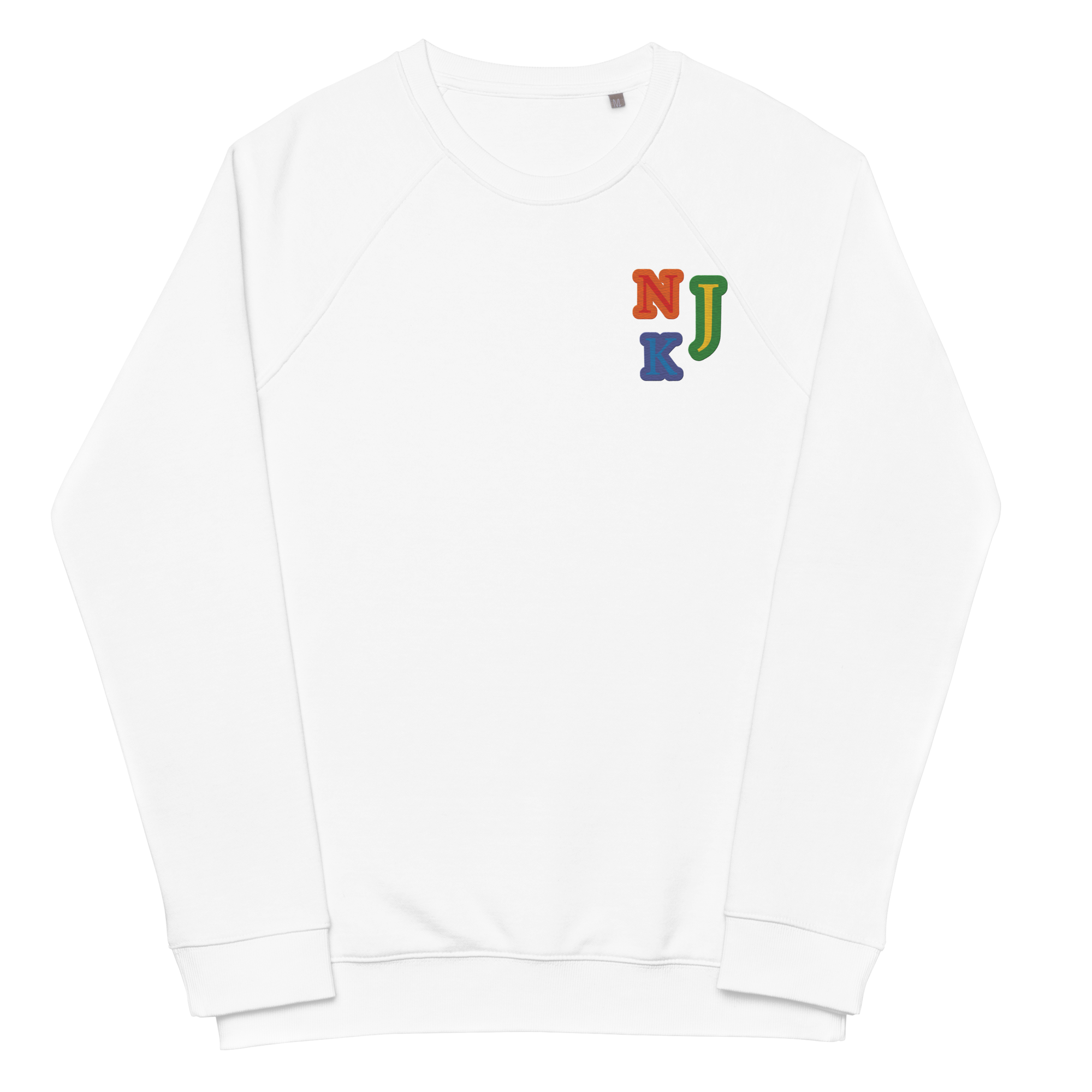 True Pride Unisex Embroidered Organic Raglan Sweatshirt