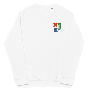 True Pride Unisex Embroidered Organic Raglan Sweatshirt