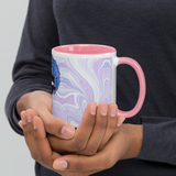 Blue Booberry Mug with Color Inside