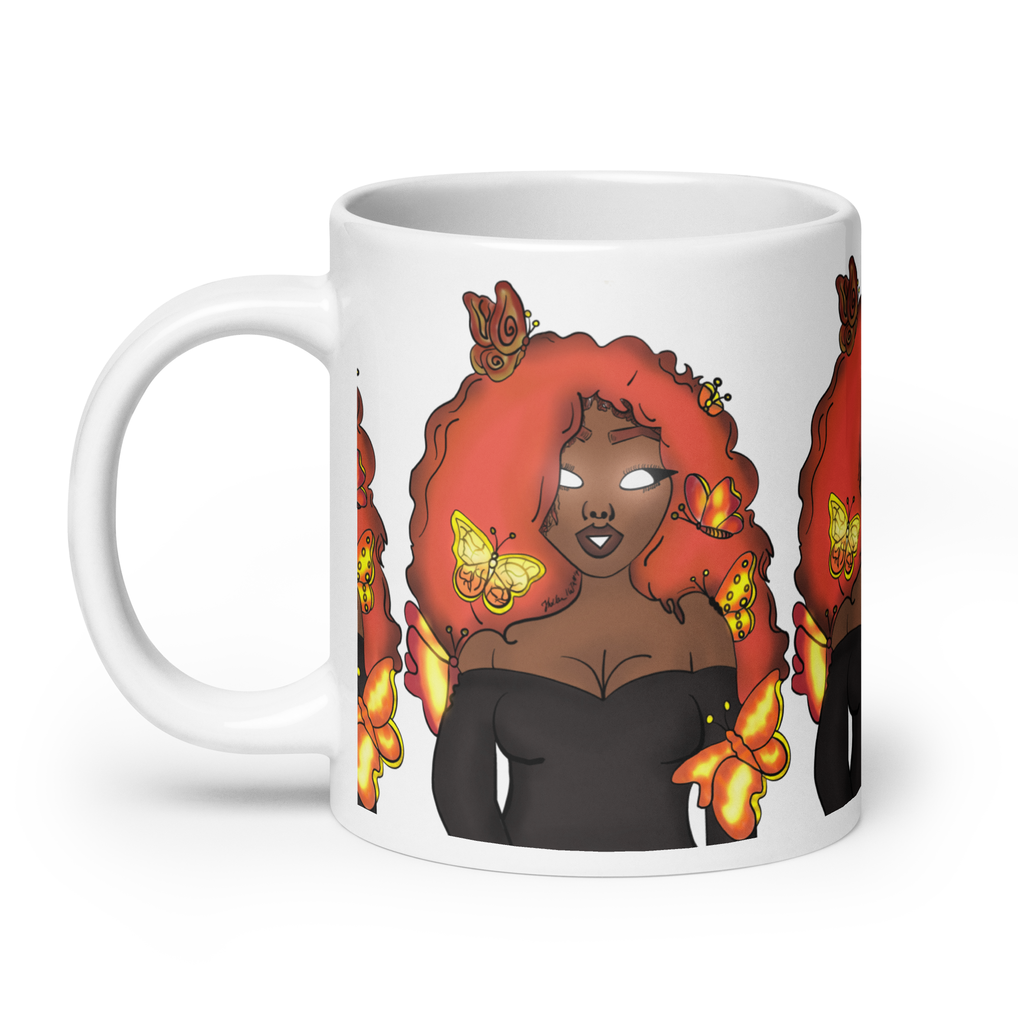 The Za White Glossy Mug