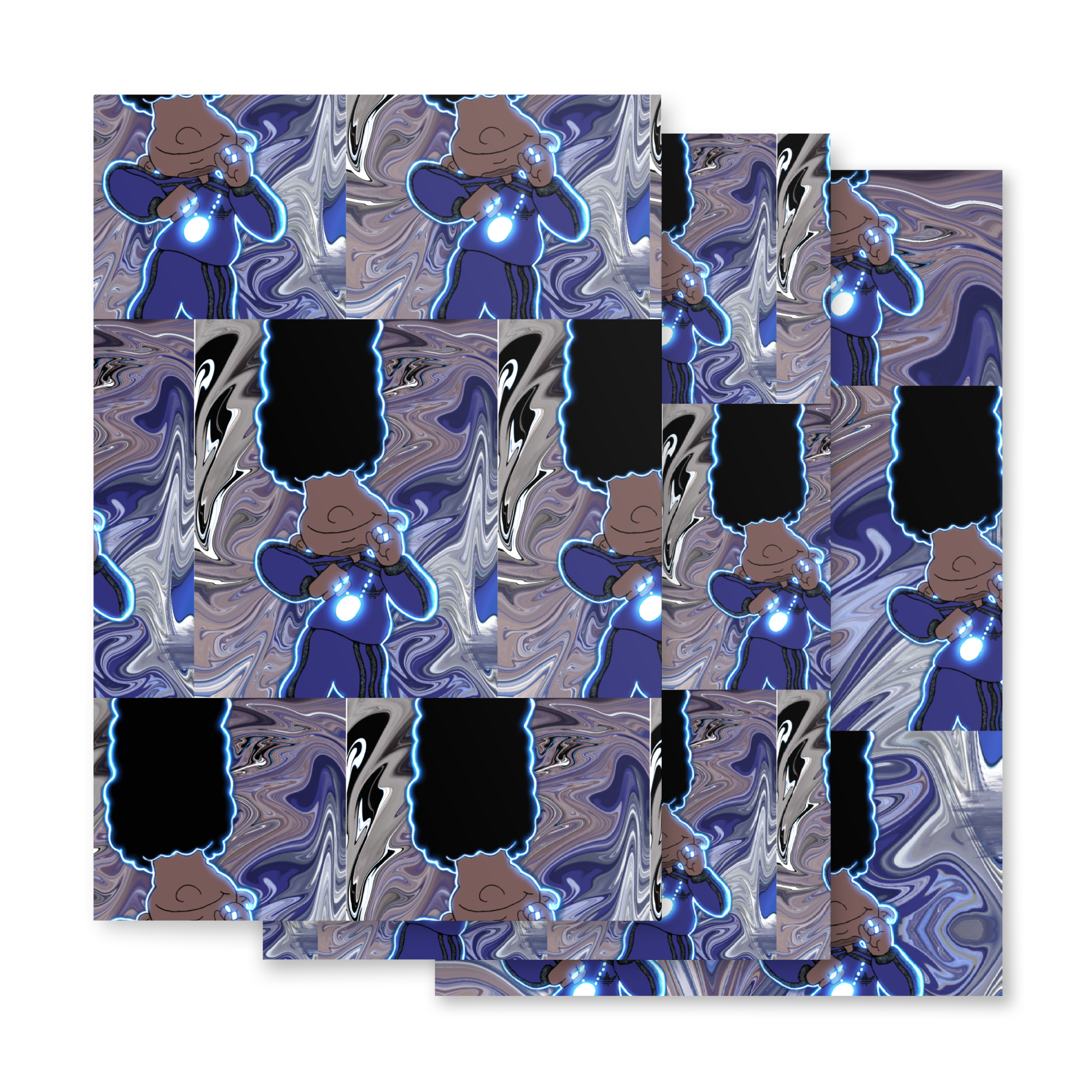 Berry Blues Wrapping Paper Sheets