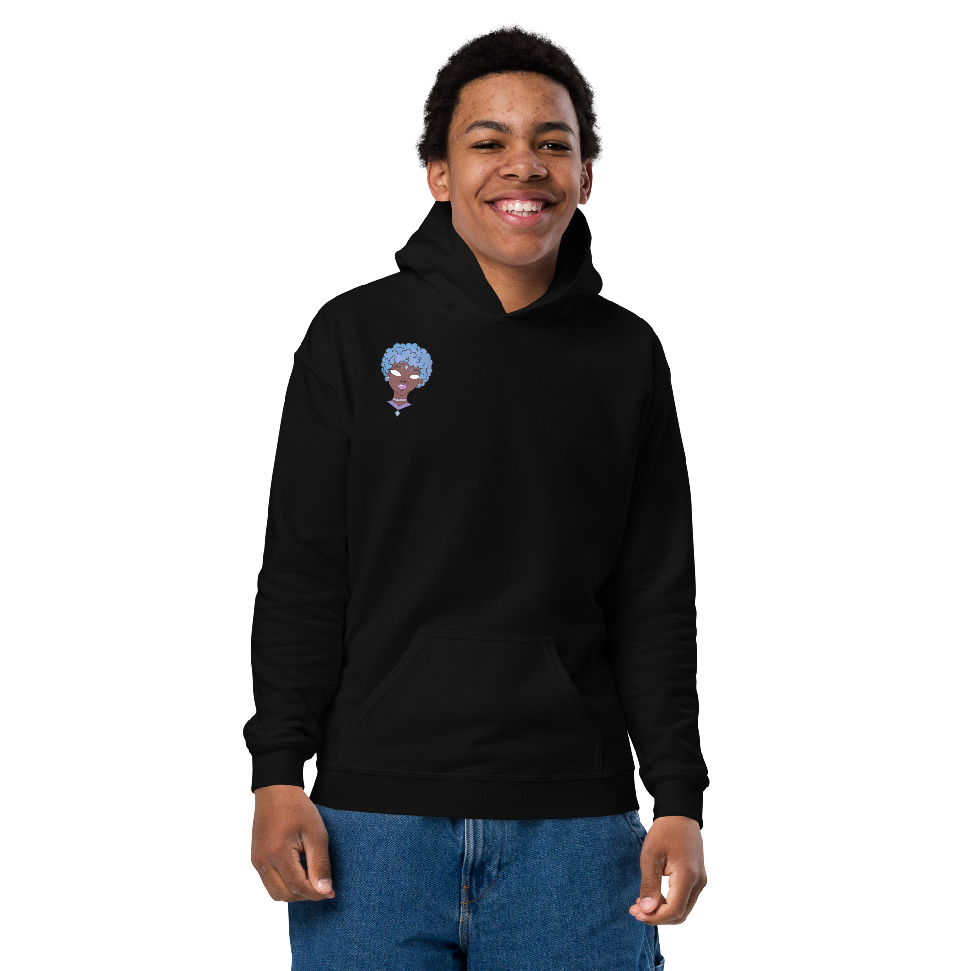 Blue Booberry Youth Heavy Blend Hoodie