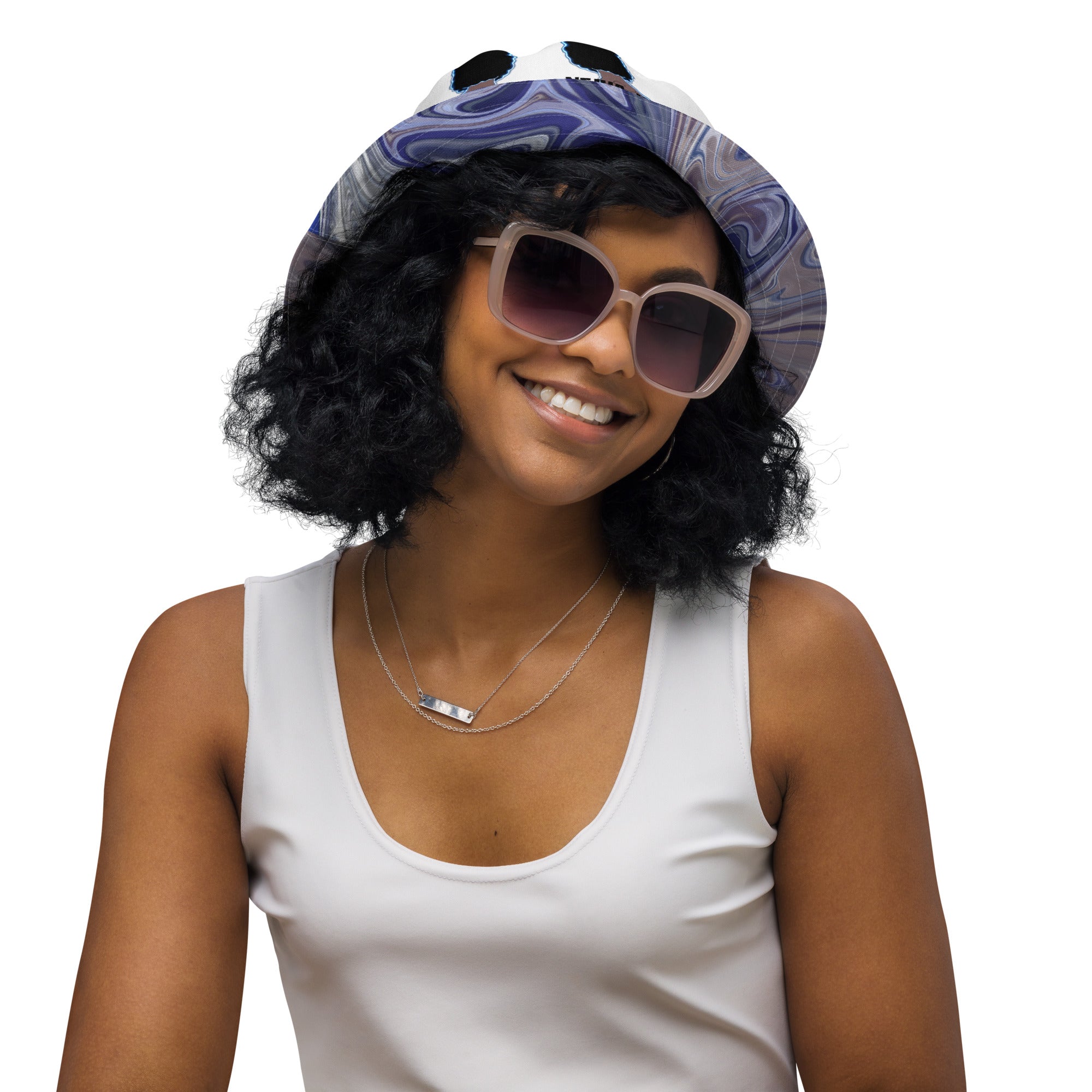 Berry Blues Reversible Bucket Hat