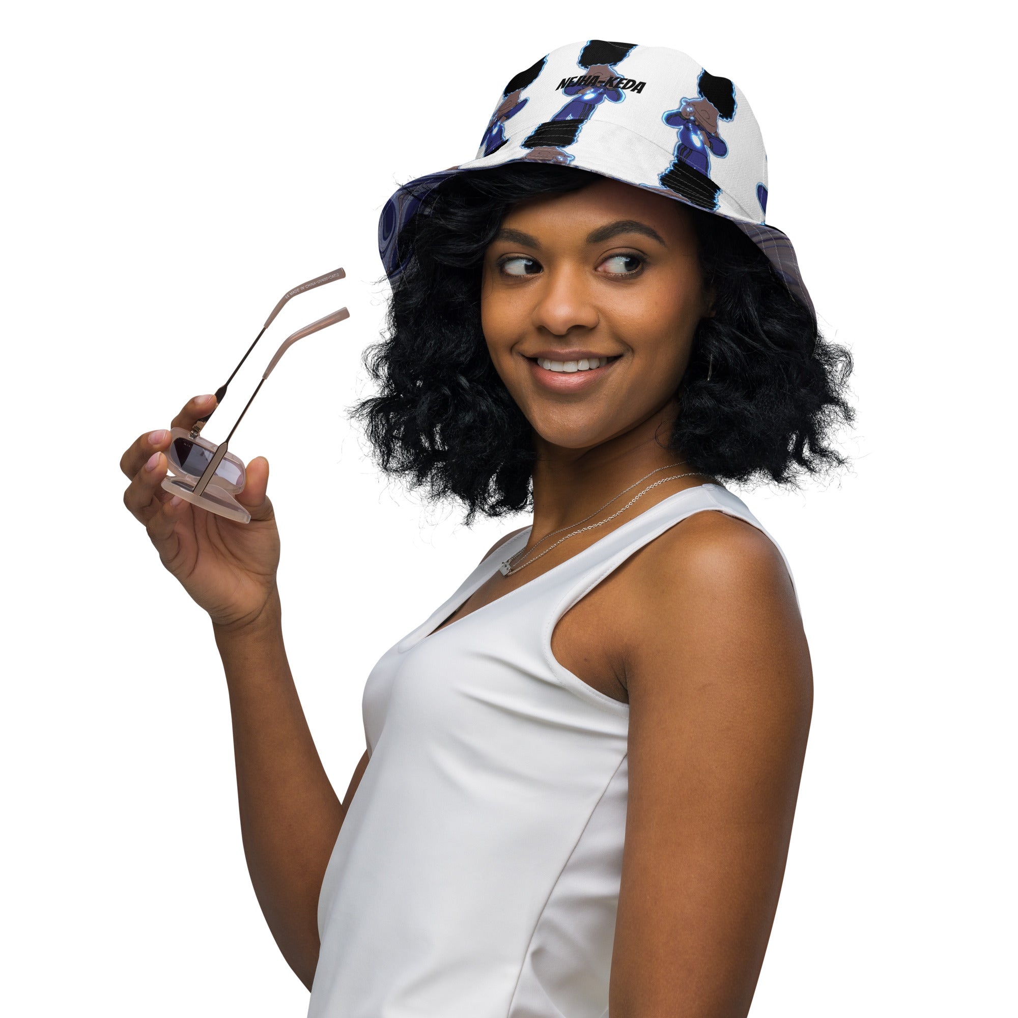 Berry Blues Reversible Bucket Hat