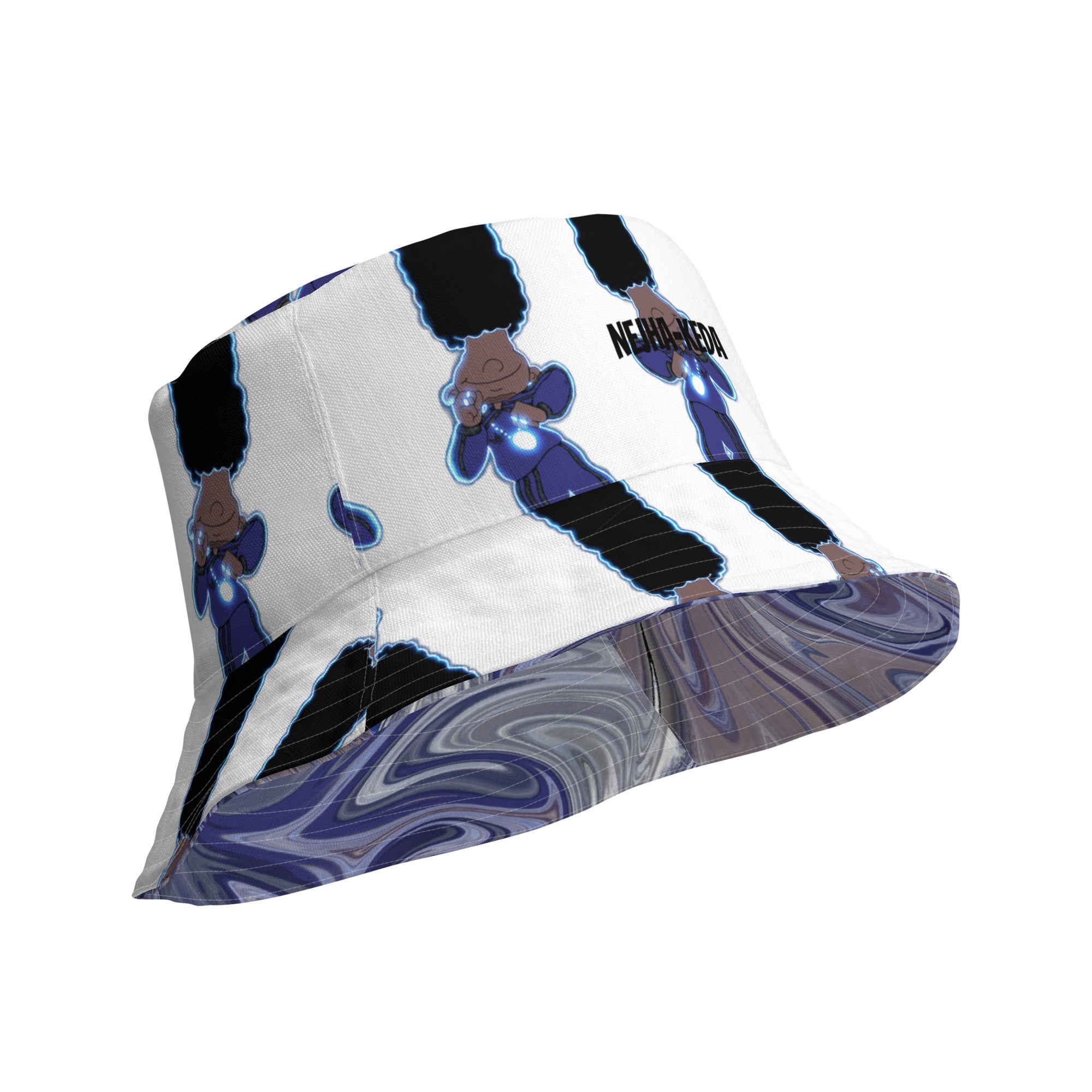 Berry Blues Reversible Bucket Hat