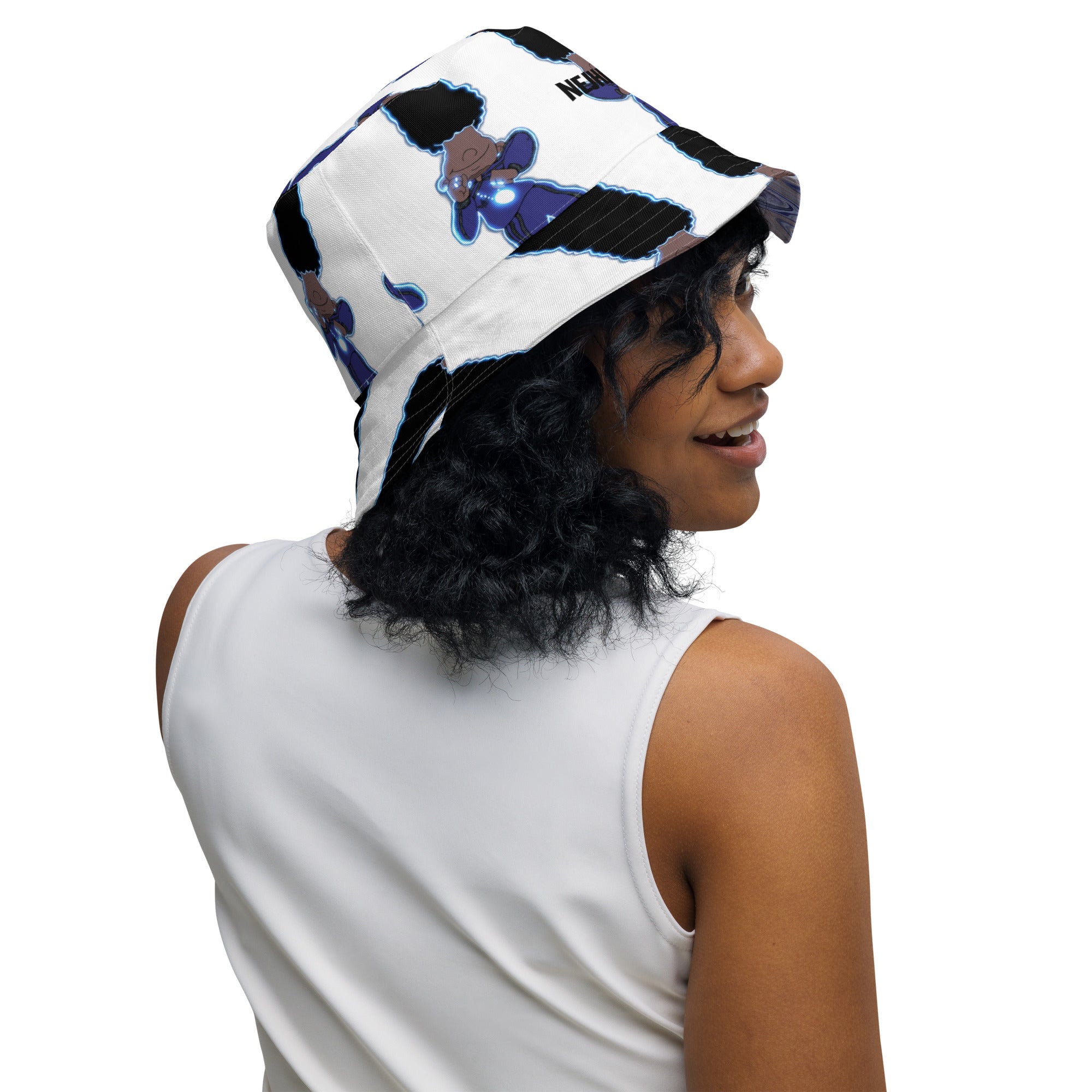 Berry Blues Reversible Bucket Hat