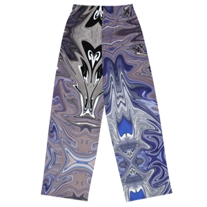 Berry Blues All-Over Print Unisex Wide-Leg Pants