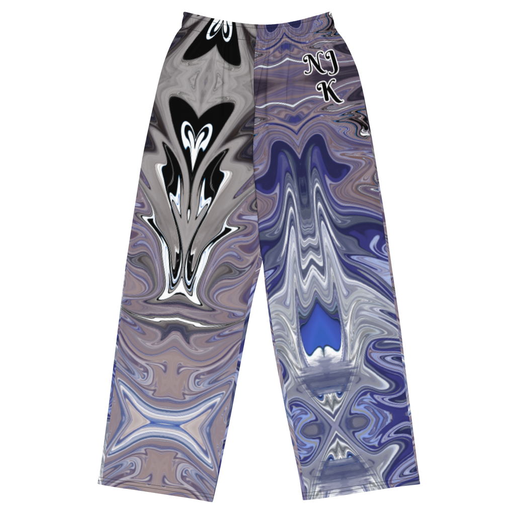 Berry Blues All-Over Print Unisex Wide-Leg Pants