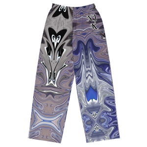 Berry Blues All-Over Print Unisex Wide-Leg Pants