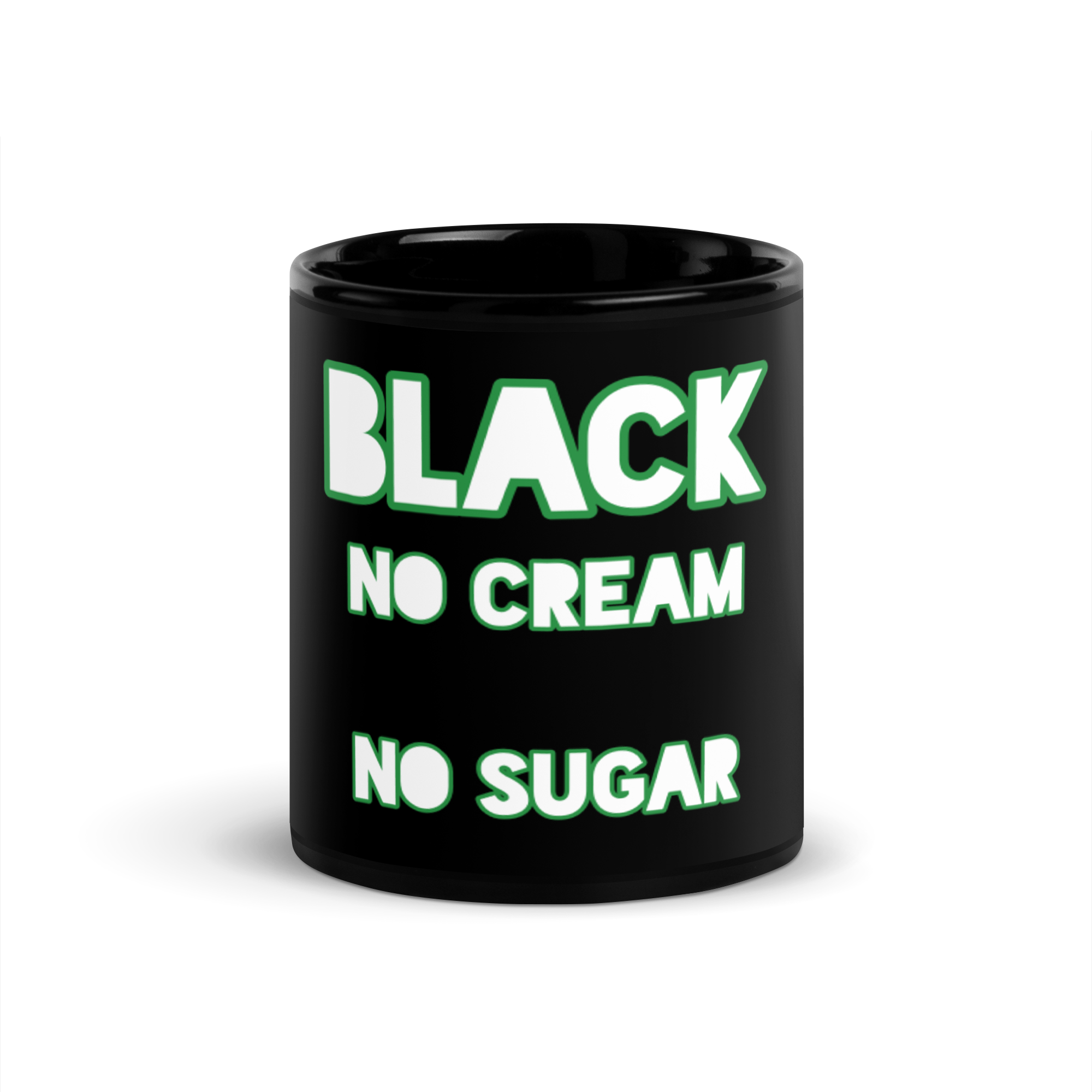 100% Black Glossy Mug