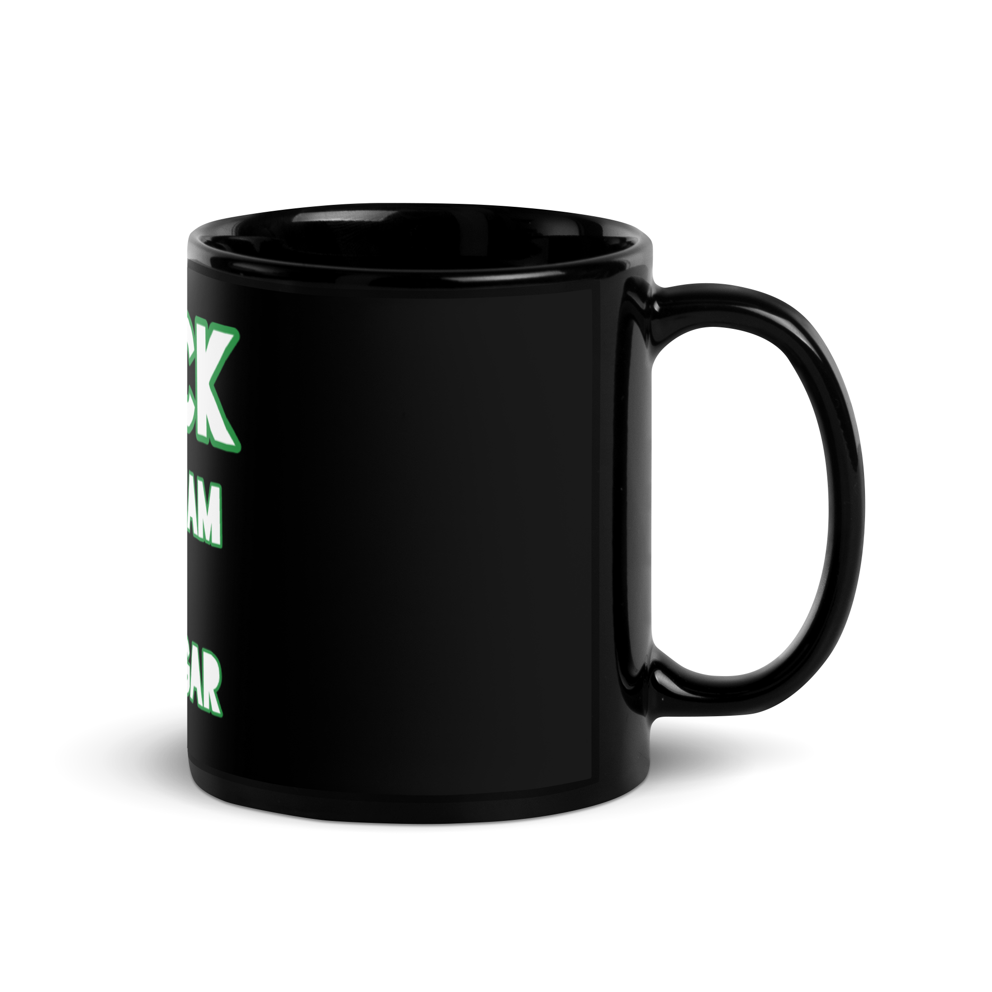 100% Black Glossy Mug