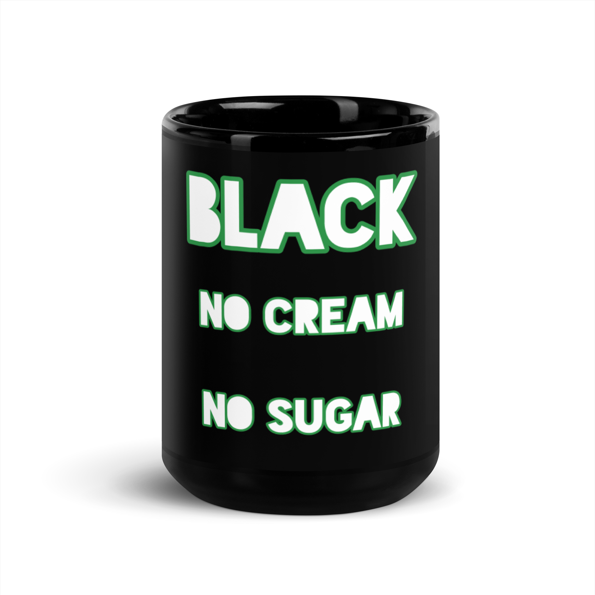 100% Black Glossy Mug