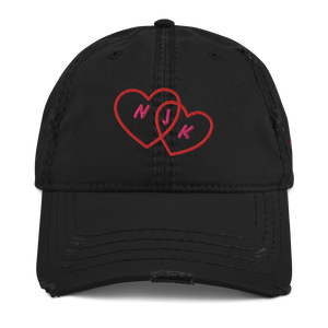 Personalized Valentine's Distressed Dad Hat