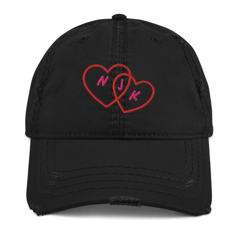 Personalized Valentine's Distressed Dad Hat