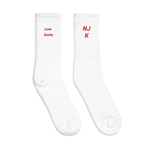 Love Sucks Embroidered Socks