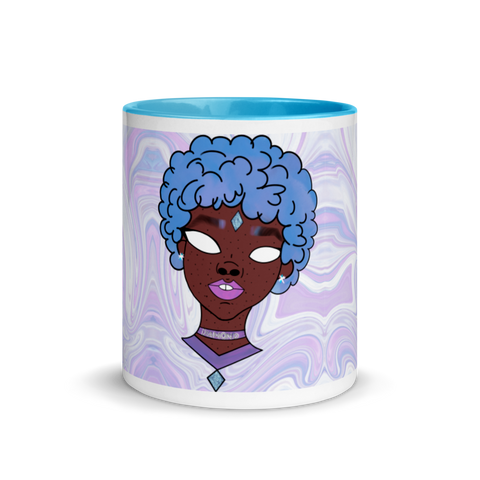 Blue Booberry Mug with Color Inside