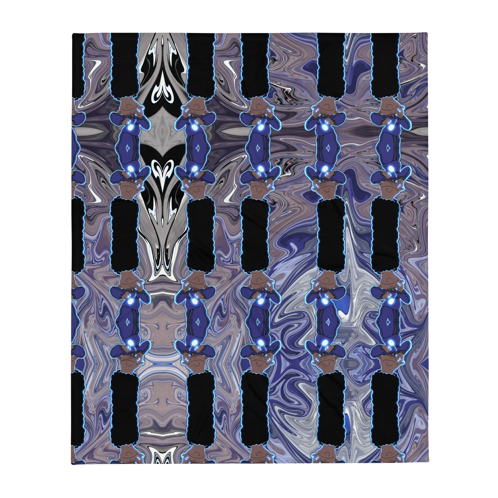 Berry Blues Throw Blanket