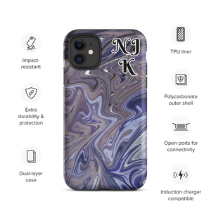 Berry Blues Tough iPhone Case