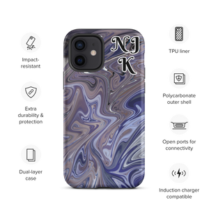 Berry Blues Tough iPhone Case