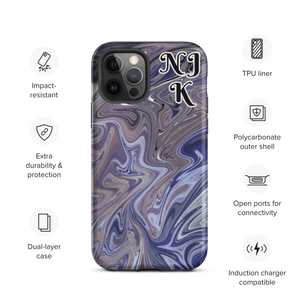 Berry Blues Tough iPhone Case