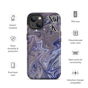 Berry Blues Tough iPhone Case