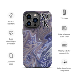 Berry Blues Tough iPhone Case