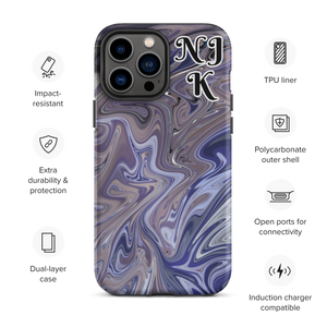 Berry Blues Tough iPhone Case