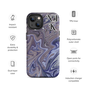 Berry Blues Tough iPhone Case