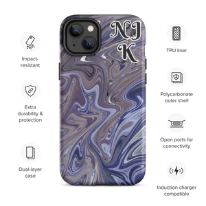 Berry Blues Tough iPhone Case